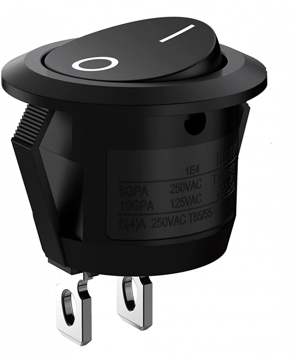 16mm SPST MINI Black Button On/Off Round Rocker Switch DC 3A/12V Or AC 3A/250V - Image 6