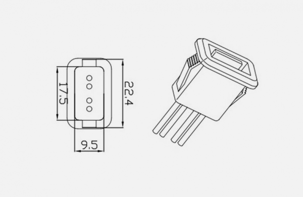 USB Panel Mount Female Power Jack Charging Port Connector Cable Charger Socket - Image 2