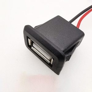 USB Panel Mount Female Power Jack Charging Port Connector Cable Charger Socket